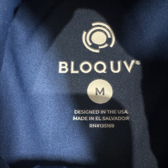 BloqUV Women's UPF 50 Sun Protective Mock Neck Top Size M Midnight Blue - Picture 7 of 13